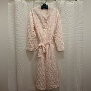 Vintage Christian Dior Pink Quilted Robe